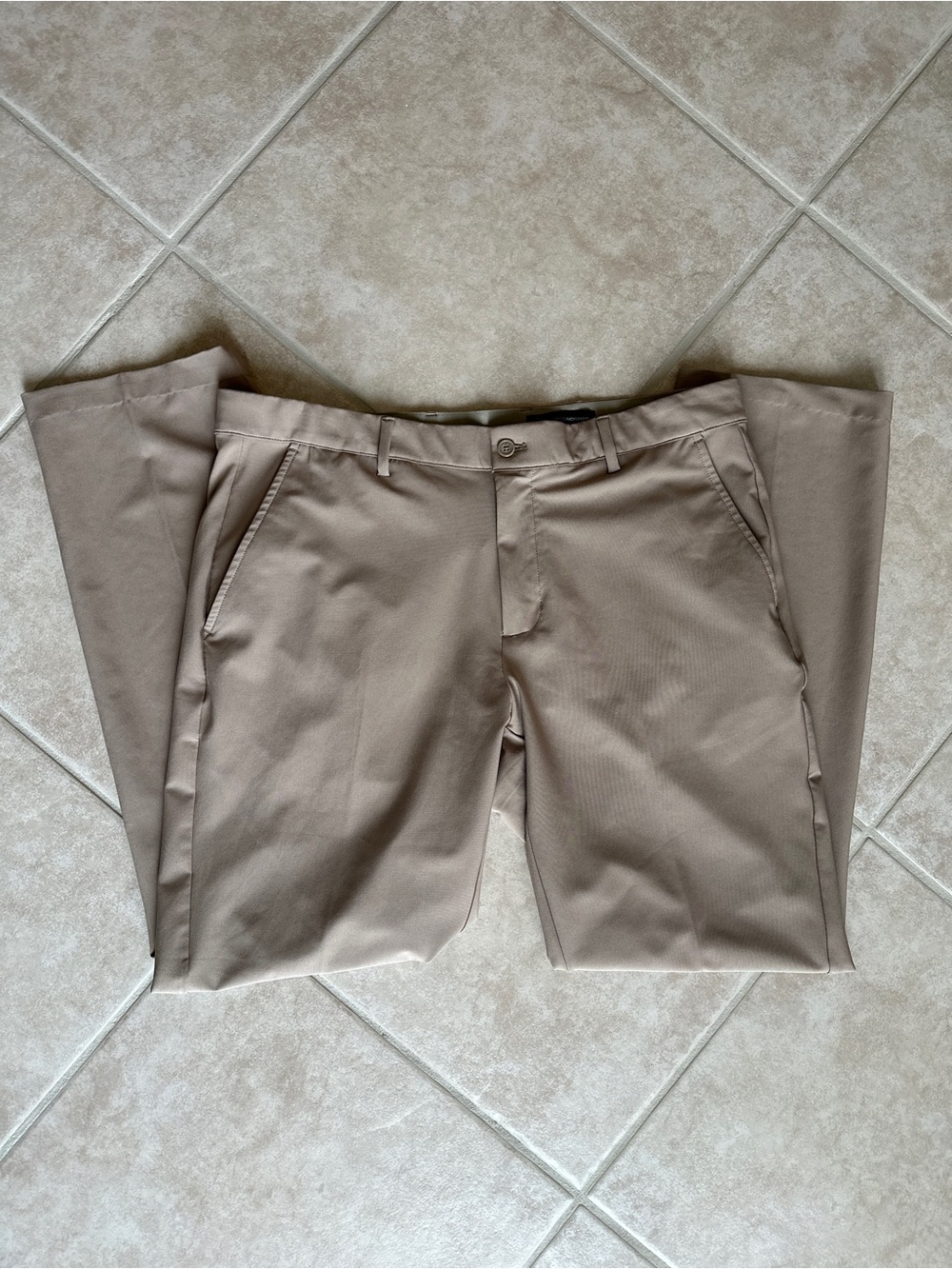 Greg Norman Collection Tan Chino Pants - Straight Fit